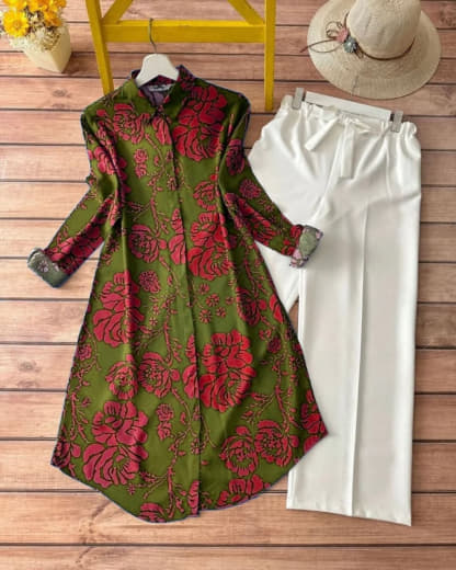 Shivam Hub Women's Rayon Kurti Set – Premium Ready to Wear Ethnic Outfit (Style 7)