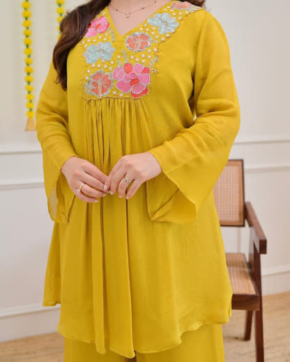 Shivam Hub Women's Embroidered Co-ord Set – Fully Stitched Premium Ethnic Wear (Style 2)