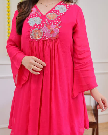 Shivam Hub Women's Embroidered Co-ord Set – Fully Stitched Premium Ethnic Wear (Style 2)