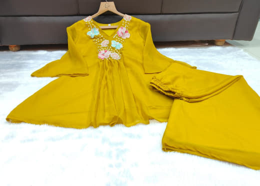 Shivam Hub Women's Embroidered Co-ord Set – Fully Stitched Premium Ethnic Wear (Style 2)