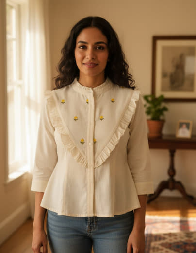 Shivam Hub Women's Pure Khadi Cotton Short Top with Cotton Lining – Premium Casual & Ethnic Wear