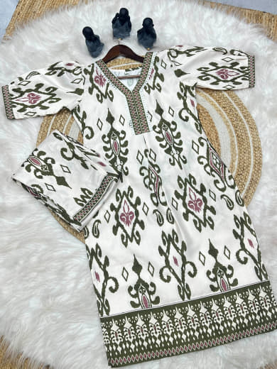 Shivam Hub Women's Heavy Embroidered Co-ord Set – Wine & Green – Fully Stitched Ethnic Wear