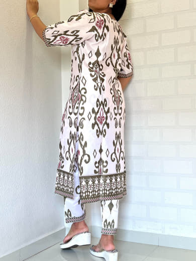 Shivam Hub Women's Heavy Embroidered Co-ord Set – Wine & Green – Fully Stitched Ethnic Wear