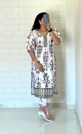 Shivam Hub Women's Heavy Embroidered Co-ord Set – Wine & Green – Fully Stitched Ethnic Wear