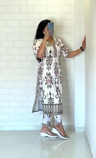 Shivam Hub Women's Heavy Embroidered Co-ord Set – Wine & Green – Fully Stitched Ethnic Wear