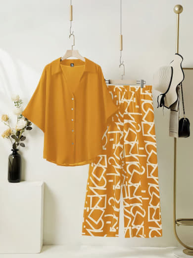 Women Rayon Top with Stretchable Lycra Palazzo Set | Digital Print Top & Palazzo with Pockets | Casual Wear