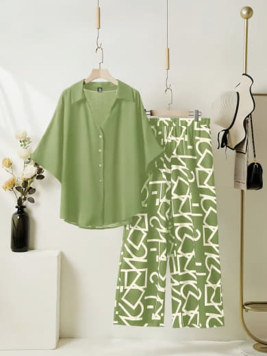 Women Rayon Top with Stretchable Lycra Palazzo Set | Digital Print Top & Palazzo with Pockets | Casual Wear