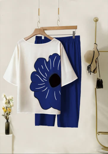 Women Lycra Top with Stretchable Palazzo Set | Both Side Digital Print | Palazzo with Pockets | Casual Wear
