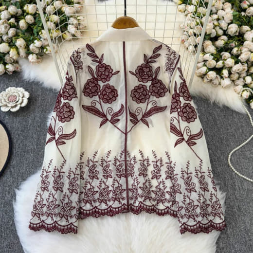 Women Cotton Embroidered Top | Full Sleeve Cotton Top | Free Size XXL Casual Wear Top