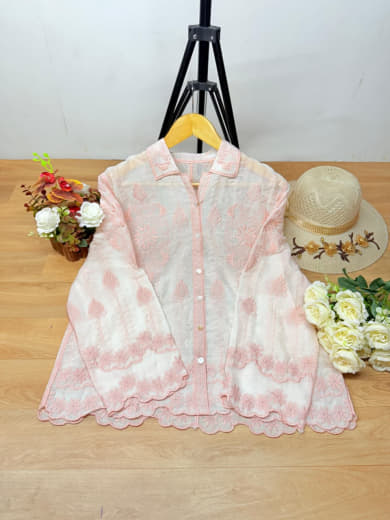 Women Cotton Embroidered Top | Full Sleeve Cotton Top | Free Size XXL Casual Wear Top