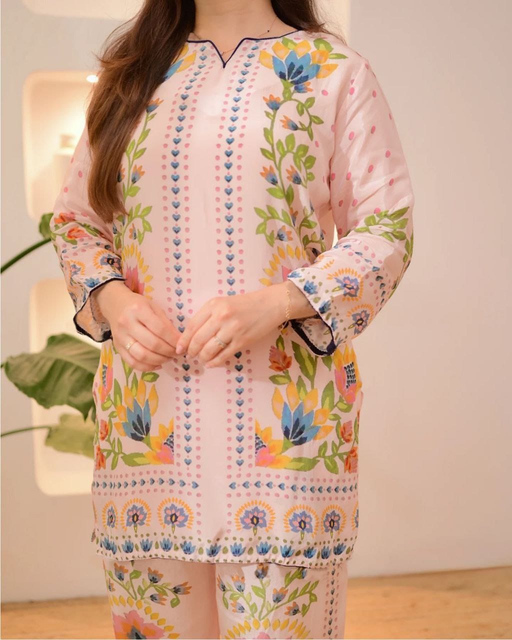 Women Plus Size Muslin Co-ord Set with Digital Print | Soft Crepe Inner | Fully Stitched Top & Pant Set | M to 10XL