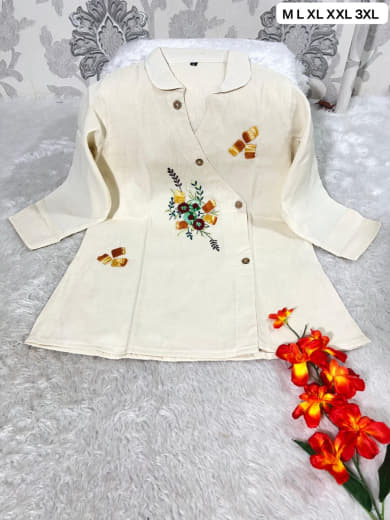 Shivam Hub Women's Pure Khadi Cotton Short Top with Cotton Lining – Premium Casual & Ethnic Wear