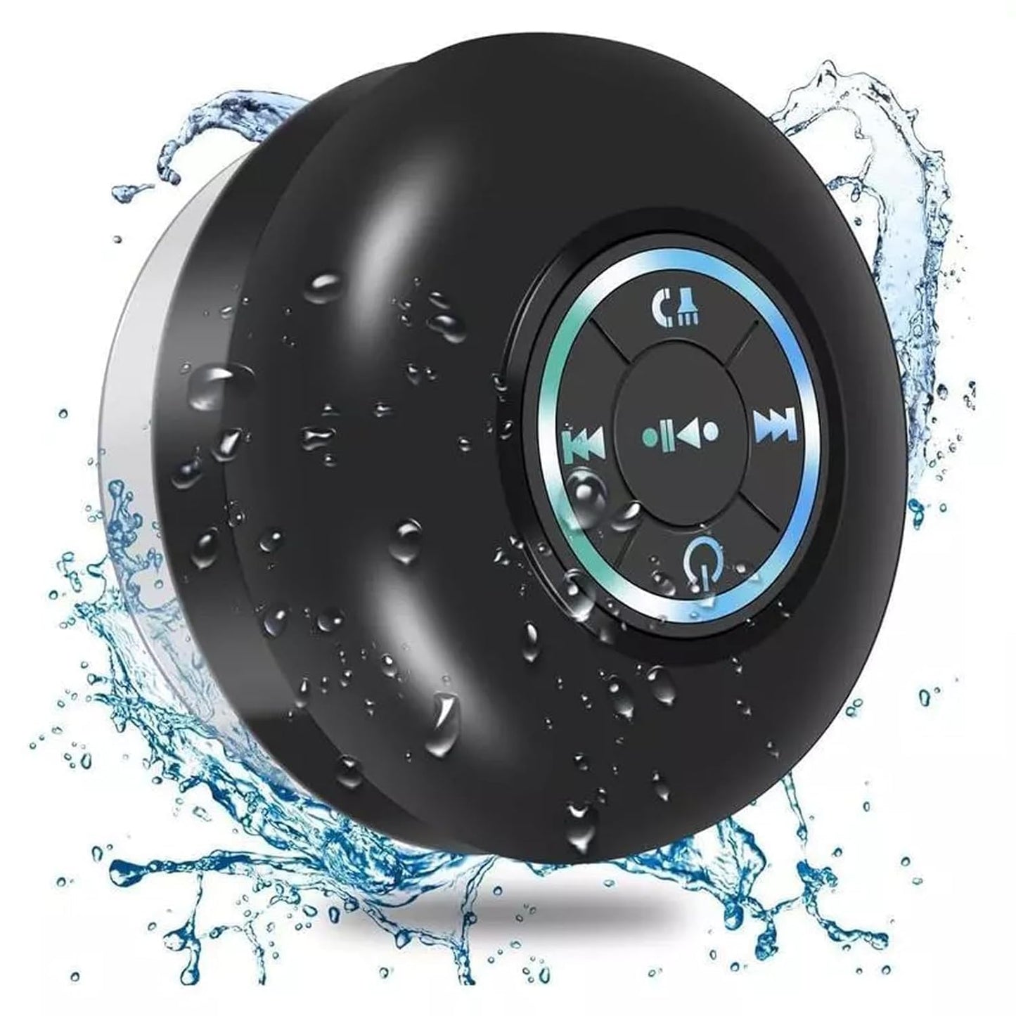 Waterproof Shower Suction Speaker | Bathroom Speaker | Mini Suction Bluetooth Speaker | Mini Bluetooth Shower Speaker with Led Light | Portable Ipx4 Waterproof Speaker |  Bluetooth Speaker | Rechargeable Built-in Mic Speaker | RGB Pocket Speaker