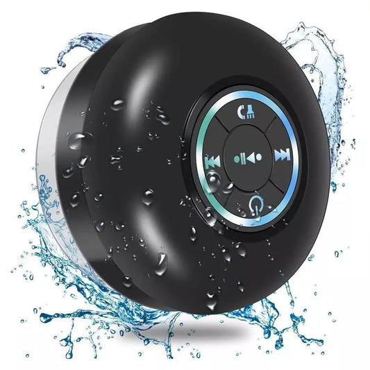 Waterproof Shower Suction Speaker | Bathroom Speaker | Mini Suction Bluetooth Speaker | Mini Bluetooth Shower Speaker with Led Light | Portable Ipx4 Waterproof Speaker |  Bluetooth Speaker | Rechargeable Built-in Mic Speaker | RGB Pocket Speaker