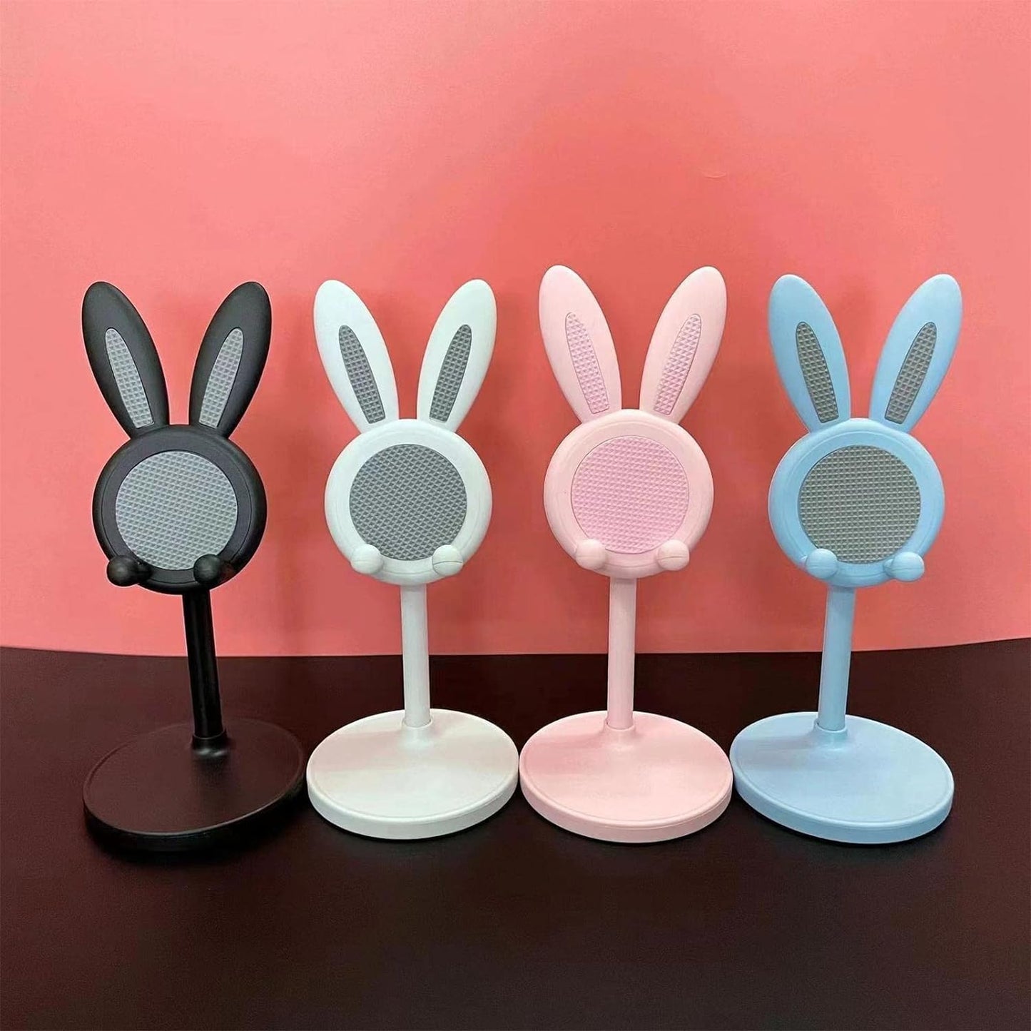 7774 Cute Bunny Phone Stand Angle Height Adjustable Phone Stand For Desk Kawaii Phone Holder Desk Accessories Easter Bunny Gifts Favor For Girl  Boys Accessories For Phone Tablet Easter Gifts Favors